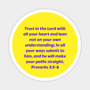 Bible Verse Proverbs 3:5-6 Magnet